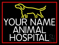 Custom Animal Hospital Logo 1 Neon Sign