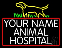 Custom Animal Hospital Logo Neon Sign