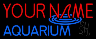Custom Aquarium Name Block Neon Sign
