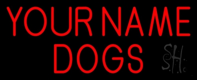 Custom Name Dog Block Neon Sign