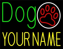 Custom Green Dog Neon Sign