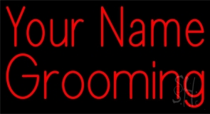 Custom Red Pet Grooming Neon Sign