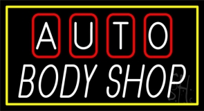 Double Stroke Auto Body Shop 1 Neon Sign