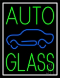 Green Auto Glass Blue Car 1 Neon Sign
