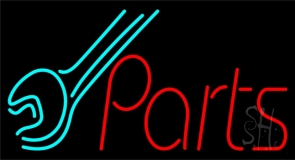 Parts With Wrench Neon Sign