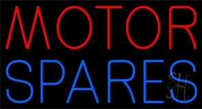 Red Motor Blue Spares 1 Neon Sign