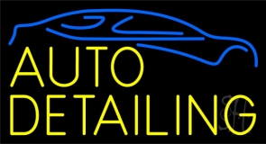 Yellow Auto Detailing 1 Neon Sign
