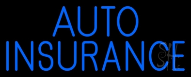 Blue Auto Insurance Neon Sign