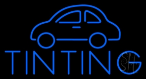 Blue Car Tinting Neon Sign
