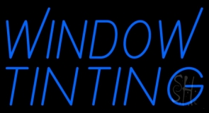 Blue Window Tinting 1 Neon Sign