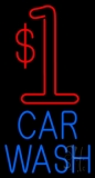 Dollar One Car Wash Neon Sign