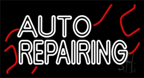 Double Stroke Auto Repair Red Spainer Neon Sign