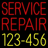 Service Repair With Phone Number Neon Sign
