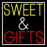 Sweet And Gifts With White Border Neon Sign