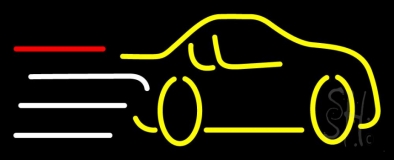 Yellow Car Logo Neon Sign