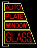 Auto Plate Window Glass Neon Sign