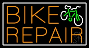 Bike Repair With Logo Neon Sign