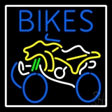 Blue Bikes With Logo Neon Sign