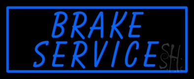 Blue Brake Service Neon Sign