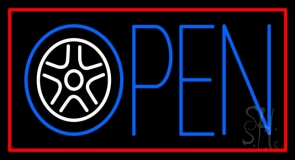 Car Open Red Lines 1 Neon Sign