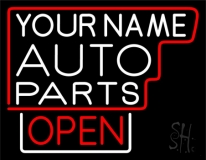 Custom Auto Parts Open Neon Sign