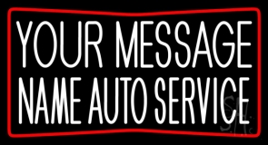 Custom Auto Service Block 1 Neon Sign