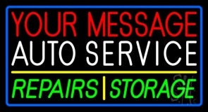 Custom Auto Service Repairs Storage 1 Neon Sign