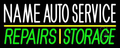 Custom Auto Service Repairs Storage 2 Neon Sign