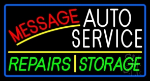 Custom Auto Service Repairs Storage Neon Sign