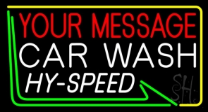 Custom Car Wash Block Neon Sign