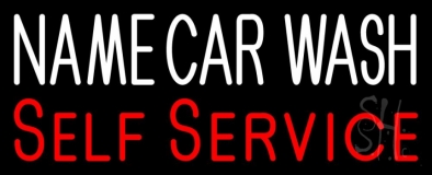 Custom Car Wash Self Service 2 Neon Sign