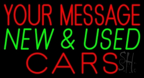 Custom Green New And Used Red Cars 1 Neon Sign