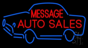 Custom Red Auto Sales Neon Sign