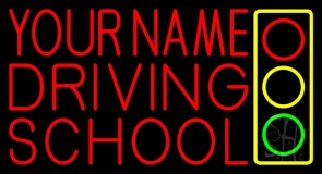 Custom Red Driving School Neon Sign