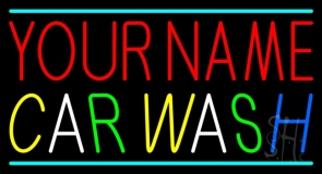 Custom Multicolor Car Wash With Lines Neon Sign