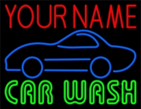 Custom Green Car Wash With Car Logo Neon Sign