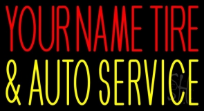 Custom Tire And Auto Service 1 Neon Sign