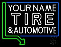 Custom Tire Automotive Neon Sign