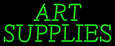 Green Art Supplies Neon Sign