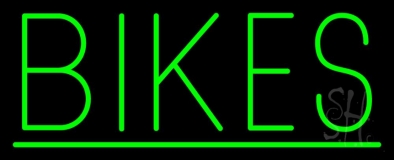Green Bikes With Line Neon Sign
