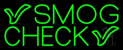 Green Smog Check Neon Sign