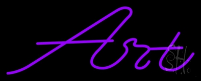 Purple Art Cursive Neon Sign