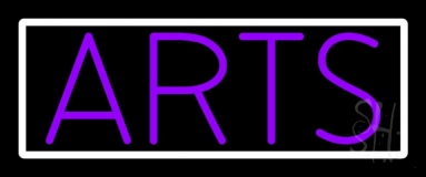 Purple Arts With Border 1 Neon Sign