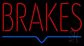Red Brakes Blue Lines Neon Sign