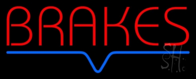 Red Brakes Neon Sign