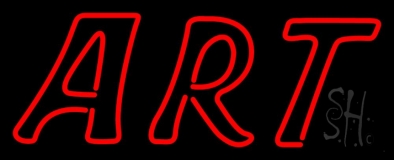 Double Stroke Red Art Neon Sign