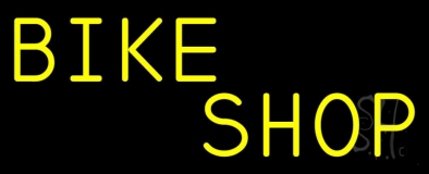 Yellow Bike Shop Neon Sign