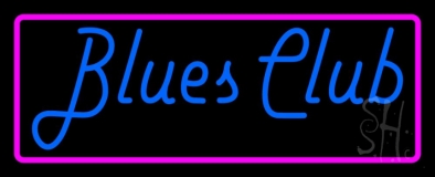 Blues Club Pink Border Neon Sign