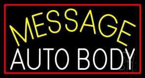 Custom Auto Body Block Neon Sign