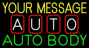 Custom Auto Body Shop 2 Neon Sign